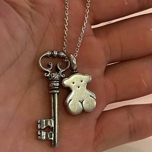 Tous bear pendant silver and chain necklace 925 (no key!)